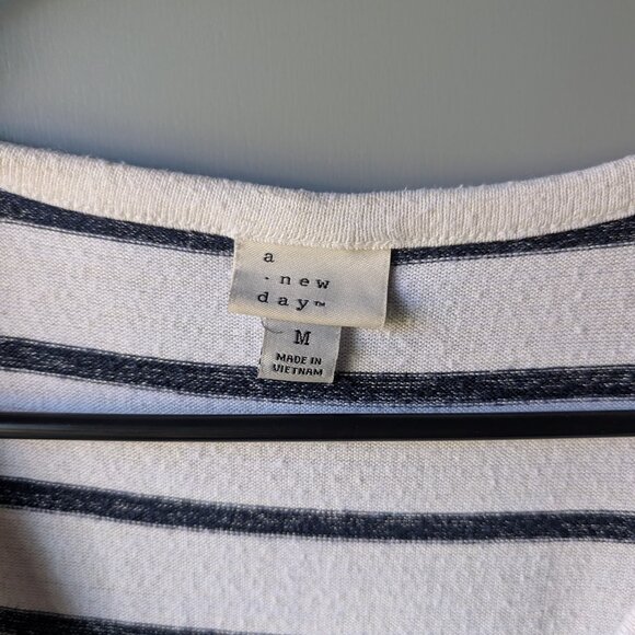 A New Day Black and white striped tank knit dress - Picture 2 of 3